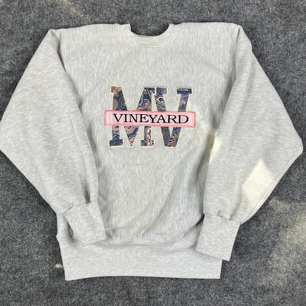Vineyard MV Crable Sportswear Crewneck Sweatshirt Men's Small Gray
